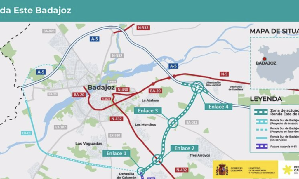 Estudios geotécnicos para la futura construcción de la Ronda Este de Badajoz